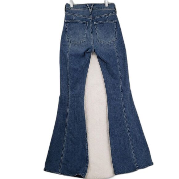 Veronica Beard Flare Jeans Womens 24 Blue Sheridan Exaggerated Flare High Rise - Picture 4 of 12